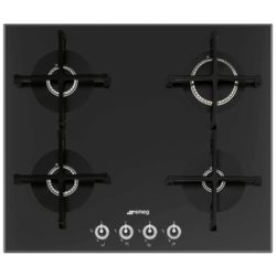 Smeg Linea PV164N-1 60cm Gas on Glass Hob in Black